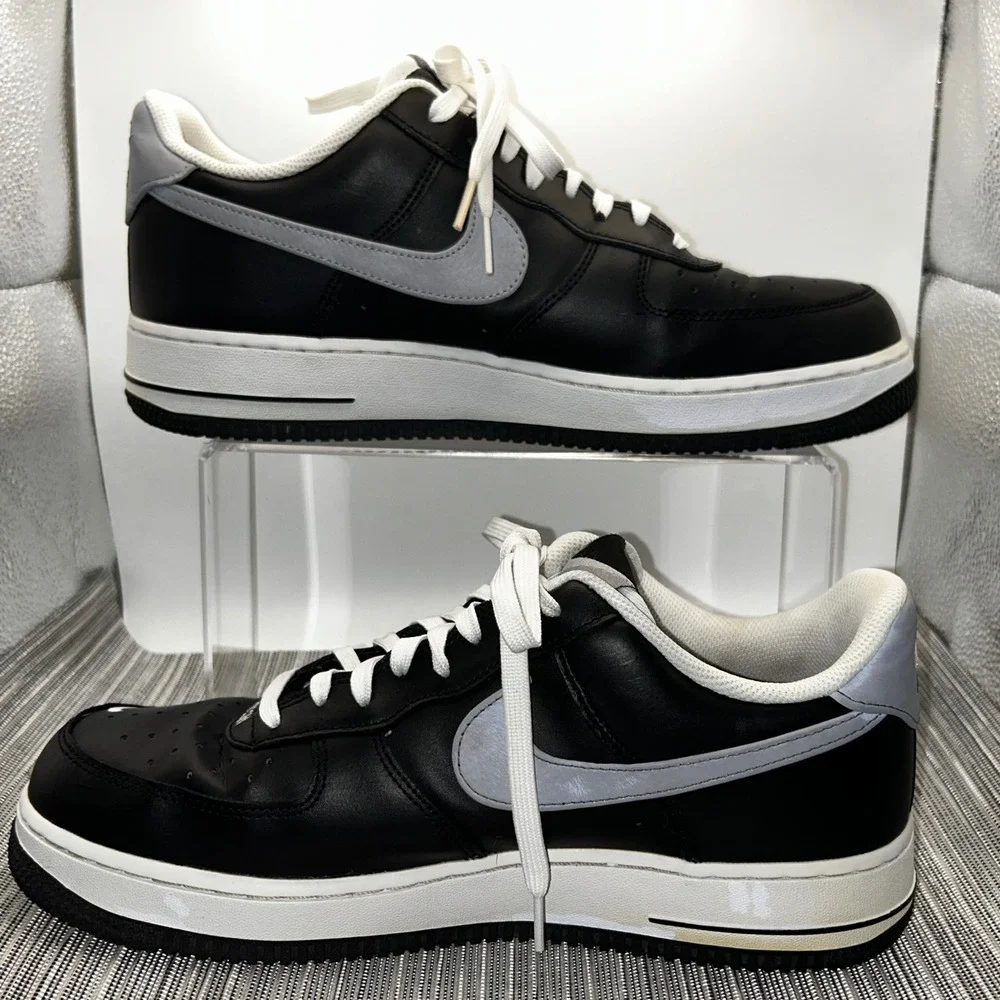 Nike Air Force 1 Low 07 Size 11 Mens Black Wolf Grey Leather CJ8731-001 Sneakers